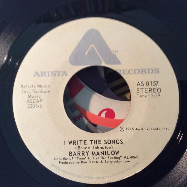 

7inch Record BARRY MANILOW - I Write The Songs AS0157 Arista 1975 US Pop Used