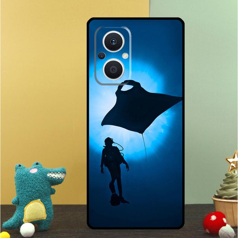 Animal Manta Ray Case For OPPO Reno 15 Pro 15F 10 11 12 13 13F 14 14F 8 7 Lite 8T OPPO Find X9 X8 X6 Pro Cover
