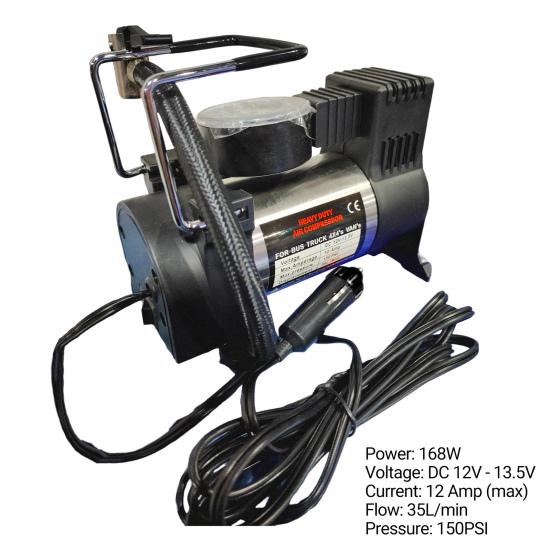 Däckpump Bekväm lågt ljud Högtrycksautomatisk laddning och stopp Multifunktionsdäckluftpåfyllning