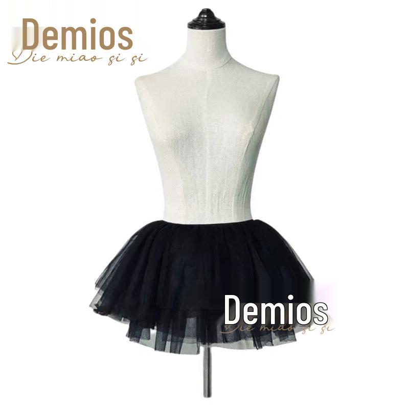 

Юбка-подъюбник из мятого шелка с неровным подолом Butterfly Miao Si: Бескостный мягкий тюль, носится снаружи, сексуальная пышная суперкороткая нижняя юбка Y079. One Size