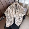 90*90Cm Luxury Silk Twill Square Scarf Hijab Women Bandana Soft Scarves Neckerchief Designer Hair Shawl Wrap Headband Bufanda