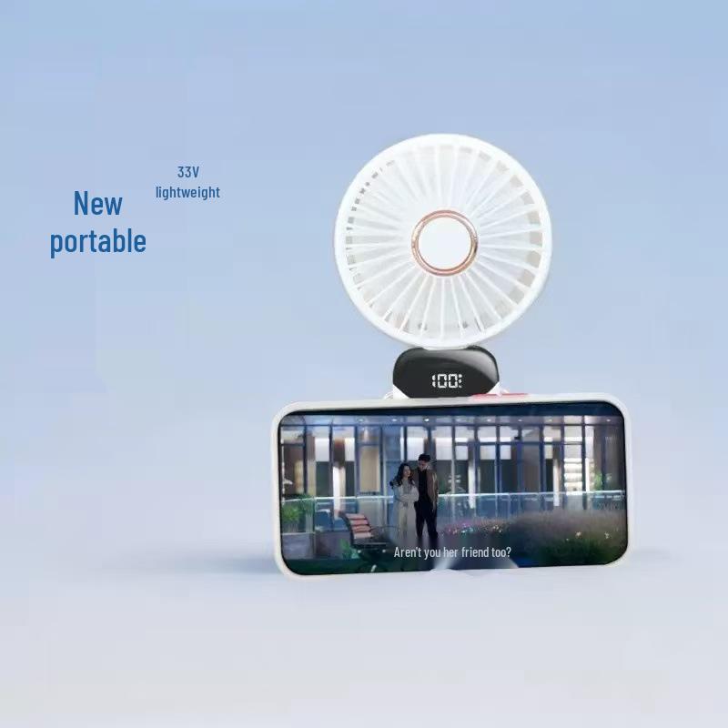 USB Rechargeable Neck-Hanging Mini Fan with Aroma Diffuser, Foldable, Portable, Quiet, and Long Battery Life.