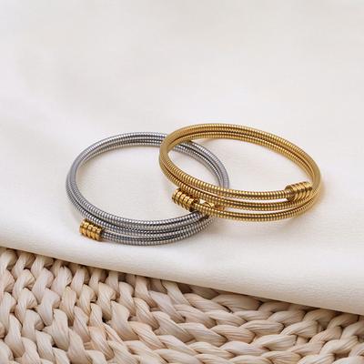 Fashion Commuter Threaded Multi-Layer Popular Surround Bracelet Girls Titanium Steel Non-Fading Fashion Bracelet