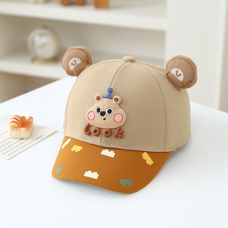 

Children s Cute Cartoon Little Bear Baseball Cap - Stylish and Versatile for Boys and Girls, Spring/Autumn 50cm/1-4 years темного кольору хакі