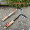 Left-Handed Composite Steel Grass Cutter with Bent Handle - Outdoor Farmer's Harvesting and Weeding Crescent Sickle
