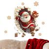 Jultomten Väggdekal Självhäftande Vinyldekal Juldekoration DIY Vardagsrum Sovrum Fönster Glas Skydd Repor
