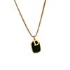 Square D Character Personality Minimalist Furnace Real Gold Necklace Female Collarbone Chain
