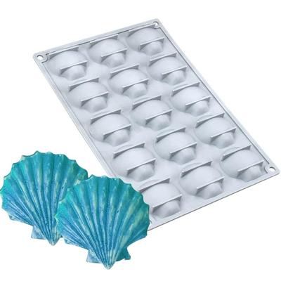 Siliconen schelpenvorm bakvorm voor chocolade, zeep, kaars, fondant verjaardagstaartdecoratie