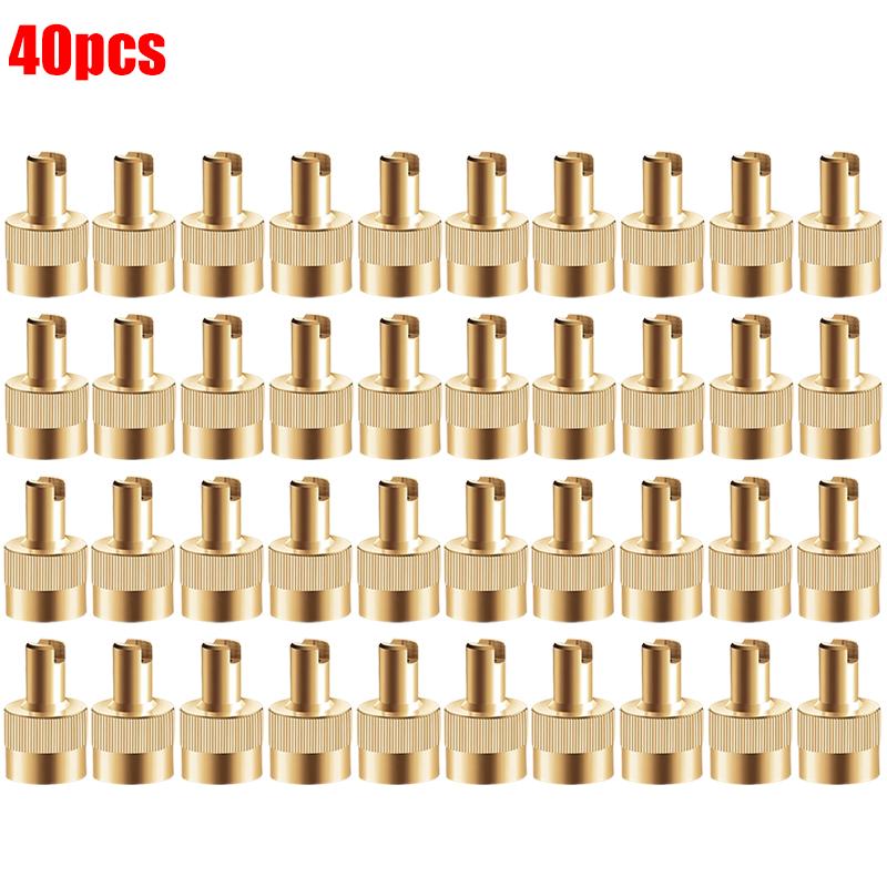 10/40pcs Copper Slotted Head Tire Valve Stem Cap with Core Remover Tool for Auto Motorcycle Bike Tire Wheel Stem Air Valve Caps