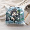 Jianxin Cute Wuthering Waves Cushion Cover Silky Short Plush Invisible Zipper Dustproof Sofa Pillow Case For Home Decor