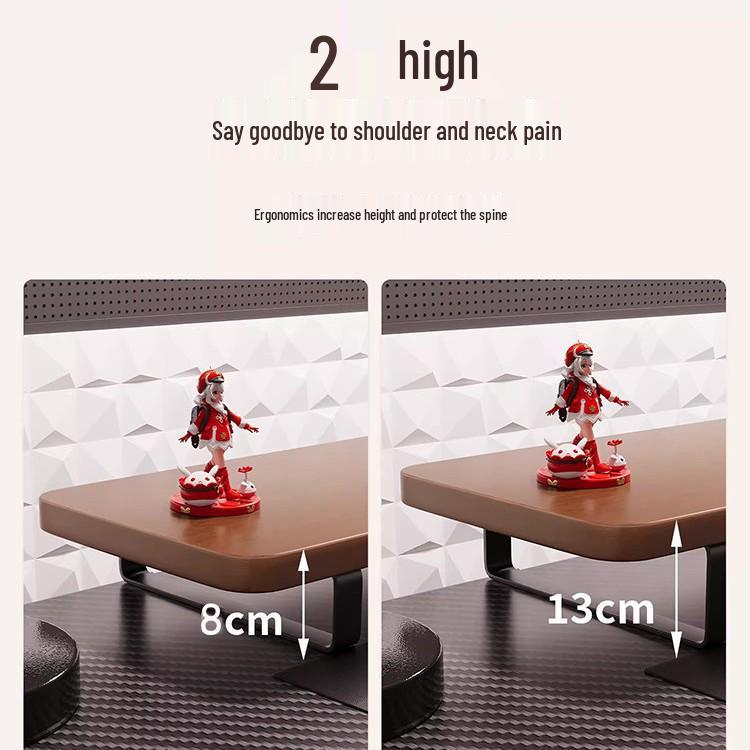 Desktop Monitor Riser Stand & Storage Shelf for E-sports or Office Desk Display