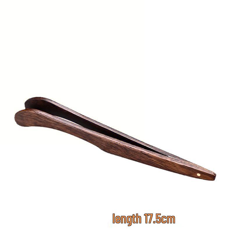 High-Temp Resistant Bamboo Tea Tongs - Portable Travel Tea Set Tweezers & Anti-Scald Cup Clips