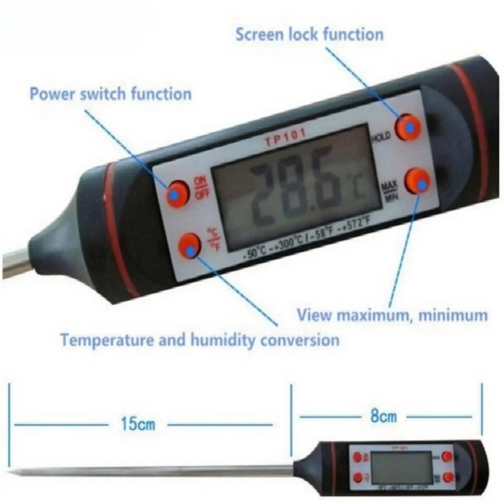 Digital Meat Thermometer Cooking Food Kitchen Probe Buffalo Milk Liquid Oven Digital Temperature Stonego Kitchen Tool PH225