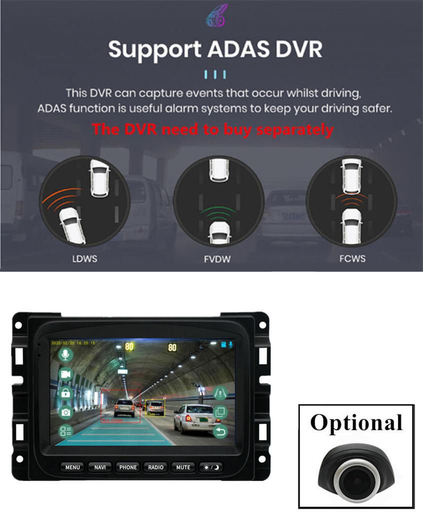 For 2013-18 Dodge RAM 15-22 Jeep Renegade Carplay Stereo Radio GPS Head Unit 7''
