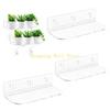KX4B Set of 2 Sturdy Indoor Plant Shelf Acrylic Window Sill Extension with Suction Cups for Succulents and Herb Gardens