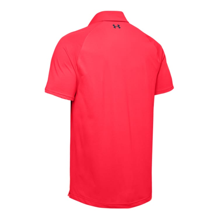 Under Armour Polo Shirts Men's Red Polo Collar Moderate Straight Fit 1350035-628