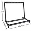 UYTON Folding Guitar Stand, Latest Model (Holds 5 Guitars), Includes Anti-Tip Rubber Support, Prevents Scratches On Instruments, Stable and Durable, E