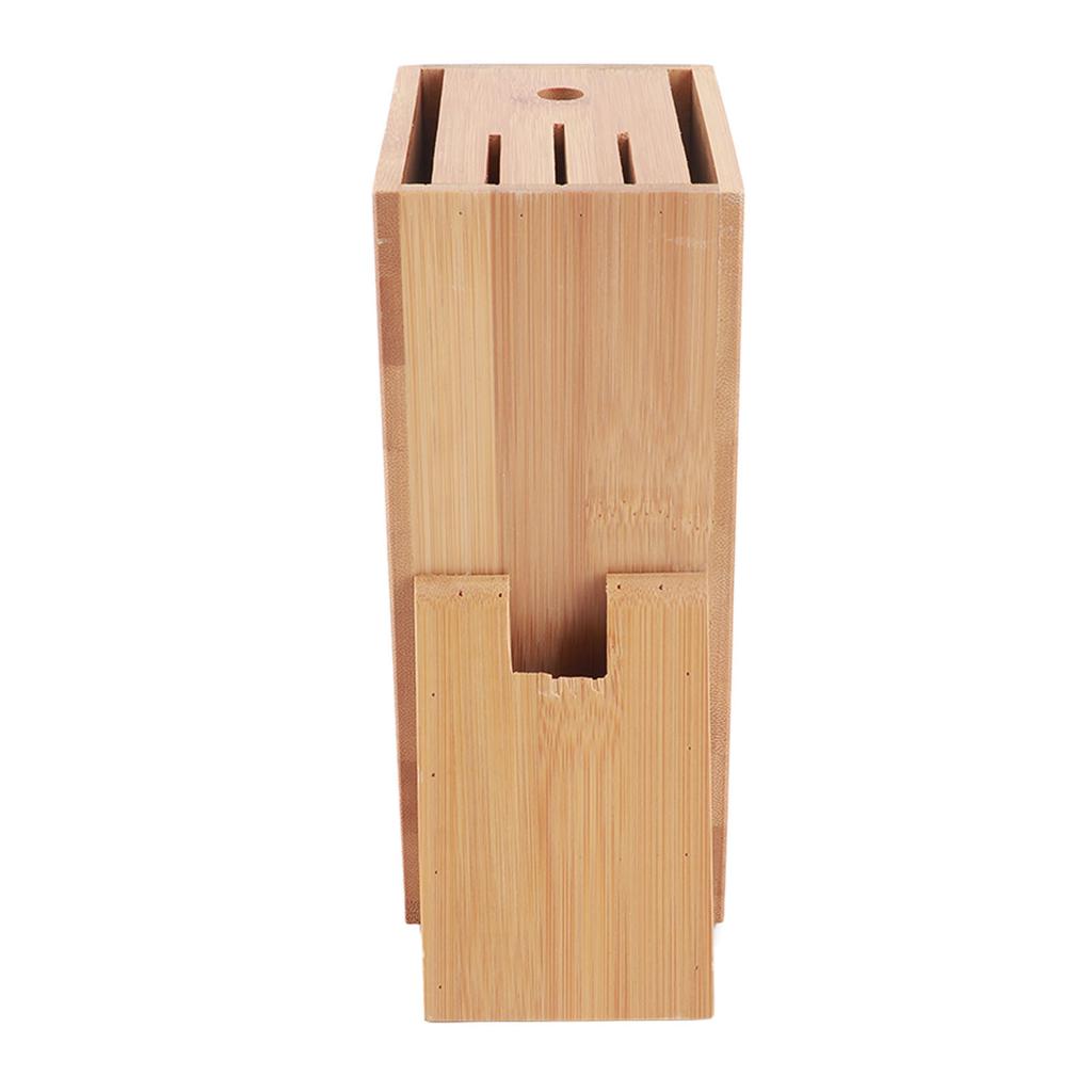 Knife Holder Rack, Eco-Friendly Wooden Knife Block with Angled Slots for Sy Handling, Knife Rack Horizontal Layout for Blade