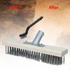 Deck Scrub Brush Head Stainless Steel Wire Rough Multi Purpose Push Broom Scrubber