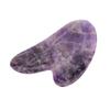 Natural Amethyst Double Head Jade Stone Roller & Guasha Scrapping Plate Face Massage Tool Kit