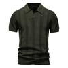 Summer Cross-Border New Men'S Polo Shirt Striped Hollow Short-Sleeved European And American Foreign Trade Short-Sleeved Sweater Polo Shirt Men