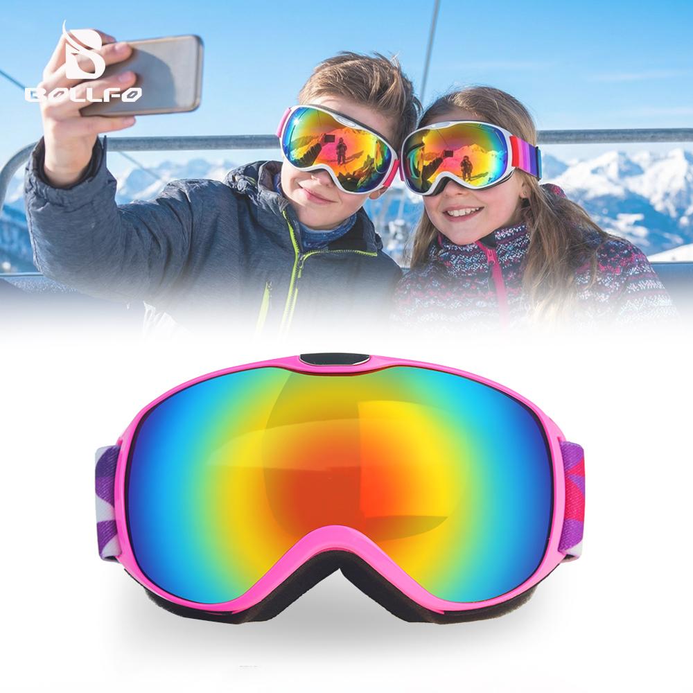 Kids Snowmobile Goggles Boys Girls Snowboard Glasses Snow Sports for Children Age 4-12 Anti Fog UV Protection Ski Skiing Goggles