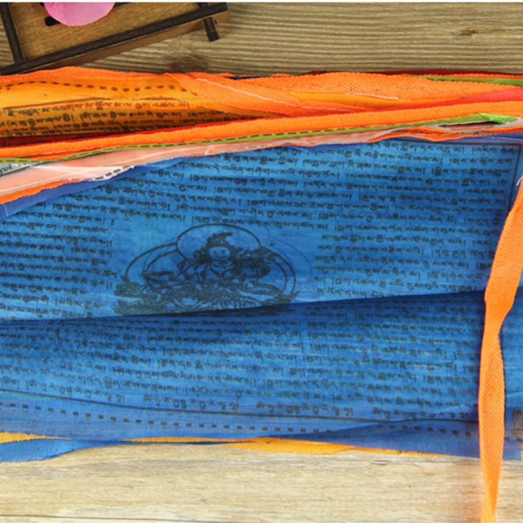 Tibetské molitbové praporky 20 kusů Buddhistický prapor 10x6 palců Posvátné umění Tibetské molitbové praporky pro mír Meditace Stěna Nádvoří