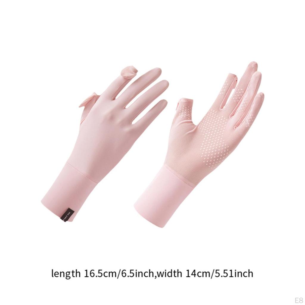 Sun Protection Gloves for Women Driving Breathable Thin Summer Sunblock Golf