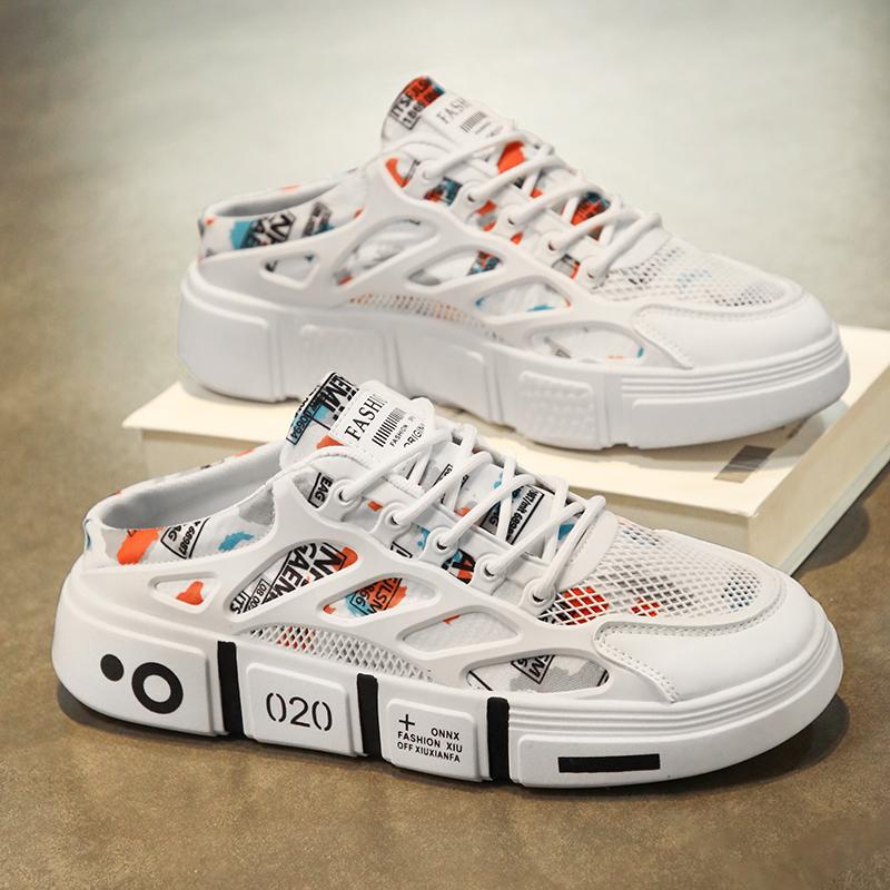 

Чоловічі тапочки, дихаючі, вуличні, модні, повсякденні, щоденні, нековзкі, легкі, літні м’які тапочки 43