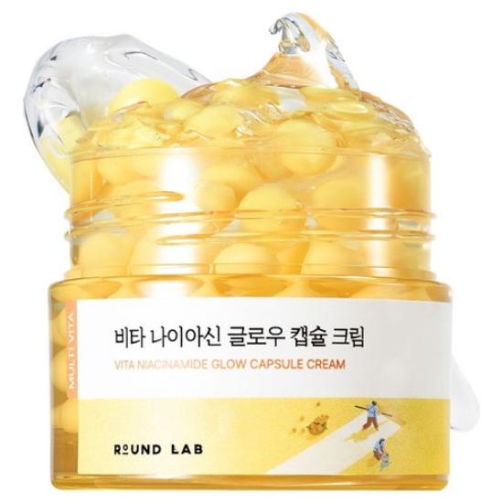 

ROUND LAB Vita Niacin Glow Capsule Cream 50 mL – Brightening Niacinamide Glow Moisture Cream with Vitamin Capsules