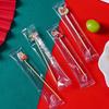 100Pcs Christmas Fruit Skewer Toothpick Xmas Tree Snowflake Santa Disposable Cake Food Cocktail Picks Sticks New Year Decor
