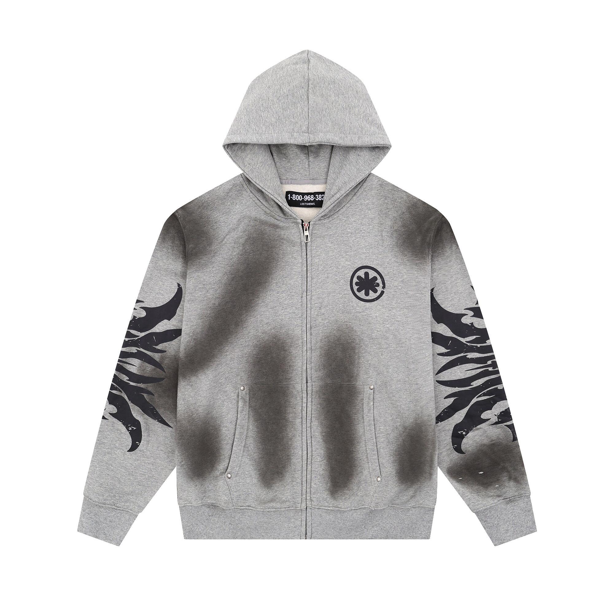 

LOSTSHDWS High Quality Heavyweight Pure Cotton Trendy Brand Simple and Fashionable Men s and Women s Zipper Hoodies Hooded Sweatshirts XL