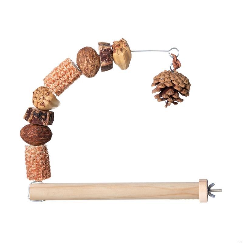 Natural Bird Perch Stand Arched Toy For Parrots And Cockatiels Entertainment