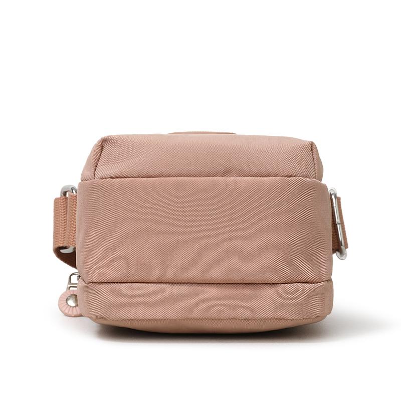 Compact Nylon Crossbody Bag with Double Zipper Closure Adjustable Strap Small Casual Purse for Daily Travel