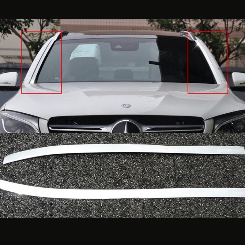 Para Mercedes Benz GLC 2016 2017 2018 Aço Inoxidável Carro Porta Dianteira Vidro da Janela Protetor Capa Acabamento Moldagem Acessórios Adesivo