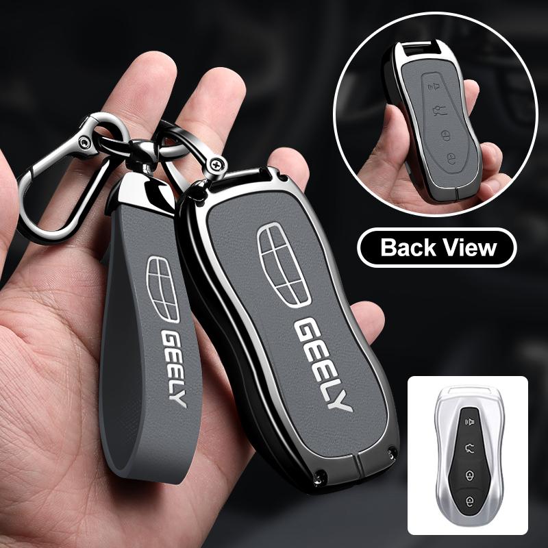 Leather Car Remote Key Case Cover for Geely for Geely Coolray X6 X7 EX7 Emgrand Global Hawk GX7 Kulrey GT GC9 Atlas Boyue NL3