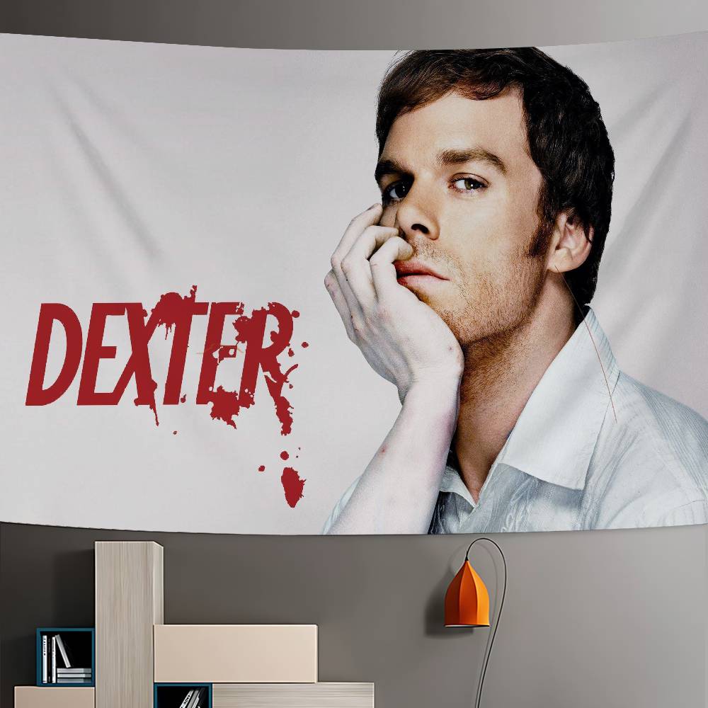 Crime TV D-Dexter Cartoon Tapestry Art Science Fiction Room Home Decor Wall Hanging Sheets 100X70CM