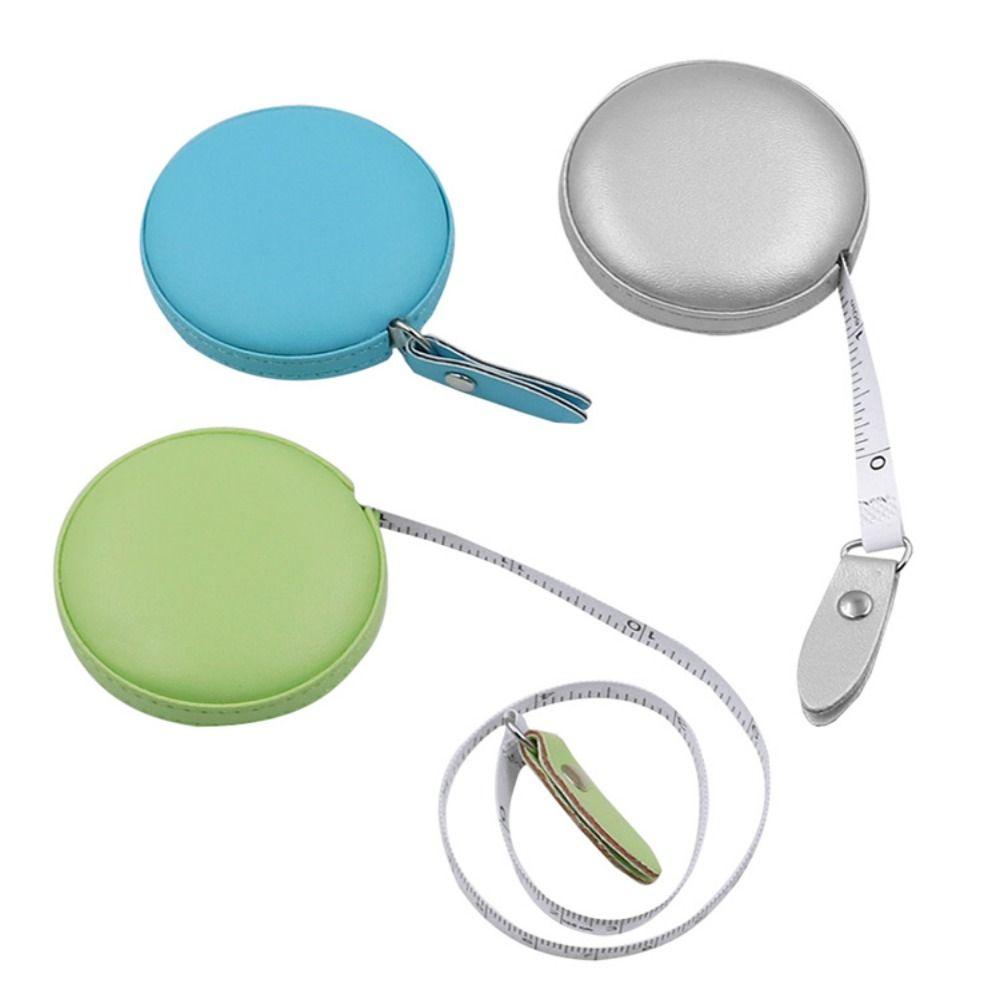 2pcs Measuring Tape PU Leather Retractable Ruler Tape Portable Centimeter Inch Roll Tape Practical Measures Height Ruler Measuri