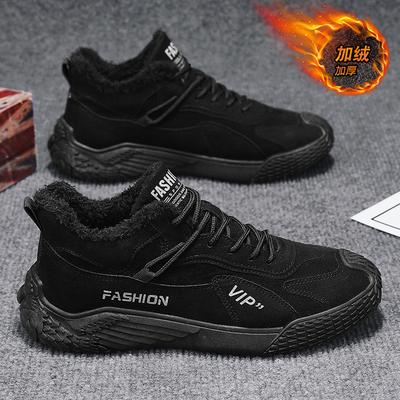 Winter neu Ausgehen Fleece verdickt warme Baumwollschuhe weiche Sohle Sportstil Freizeitschuhe