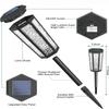 Solar Powered Pathway Landscape Lights Outdoor Waterproof Dusk to Dawn 2 Modes Warm White & White Modern Garden Lights for Path Yard Walkway Driveway