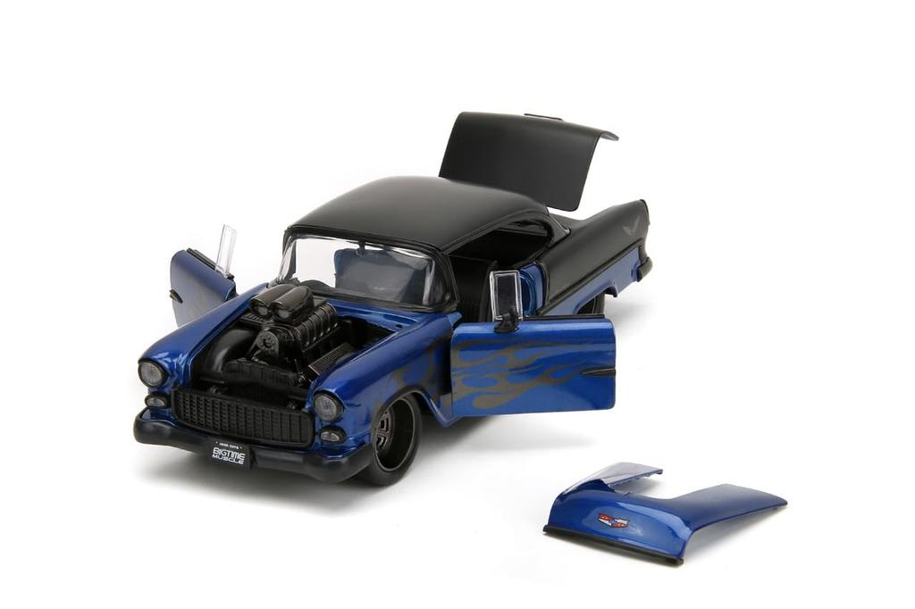 Kyosho Jada Toys 1/24 Scale 1955 Chevy Bel Air Blue/Black Finished Product