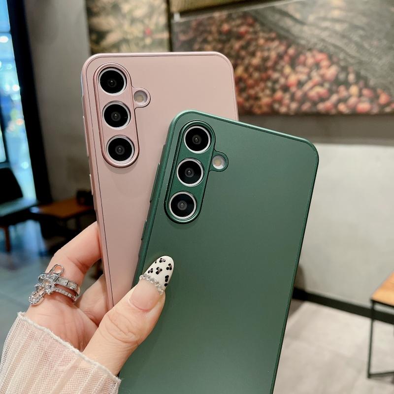 Luxury AG Matte Tempered Glass Case For Samsung S25 S24 S23 FE S22 S21 Ultra Plus A55 A54 A53 A52 A14 A72 A71 Note 10 20 Cover