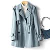 Trench da Donna Autunno Coreano Doppiopetto All-Match Casual Ampio Antivento Femminile Capospalla Soprabito Signora