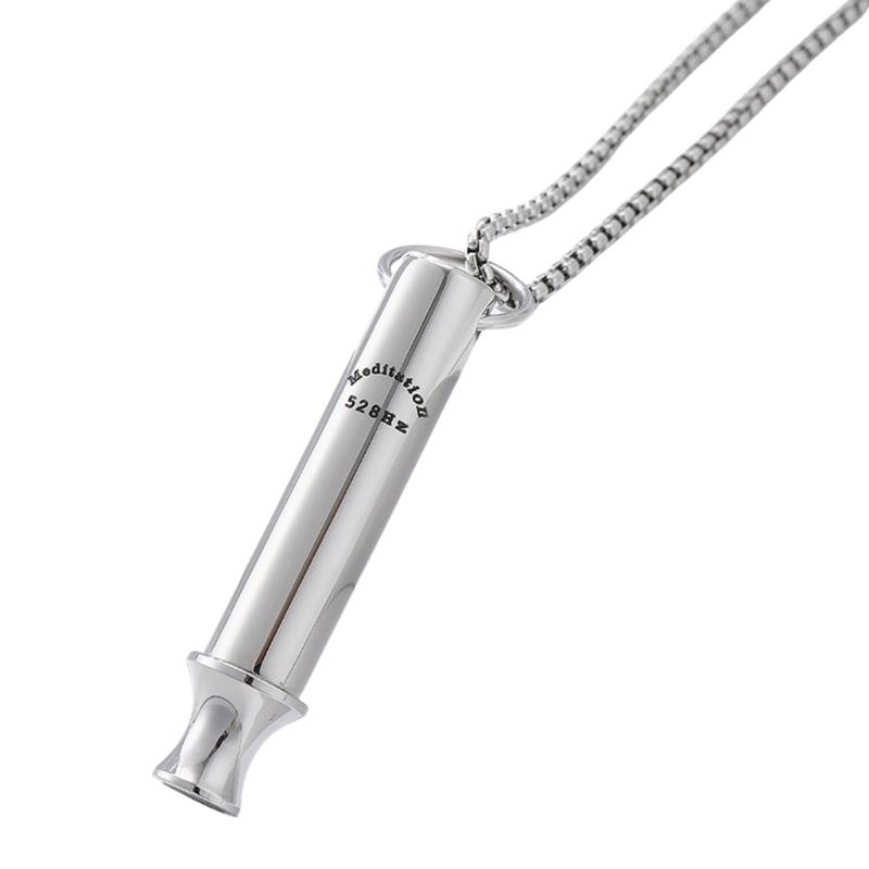 528 Hz Low Frequency Sound Meditation Breathing Stress Relief Necklace Sturdy Stainless Steel Adjustable Length