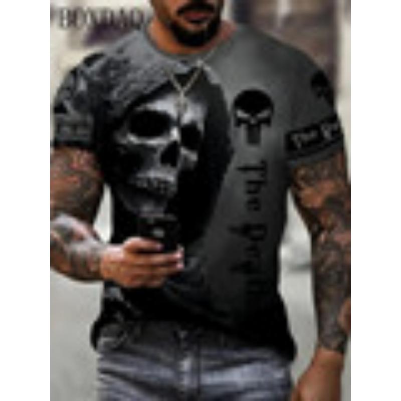 3D Printed Firefighting T-Shirt For Men's  Casual Streetwear Summer Fashion O-Neck Tee Short Sleeve Boys Clothes Oversized Tops