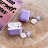 Compatible with Apple AirPods 1/1 Gen Bluetooth Earphone Protective Case, Pro 1 Integrated Soft Shell, Purple Cute Cloud