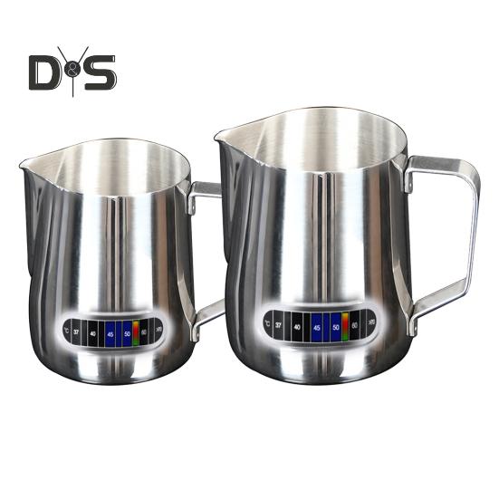Temperature Sense Milk Frothing Pitcher Large Capacity Stainless Steel Food-grade Milk Latte Cup