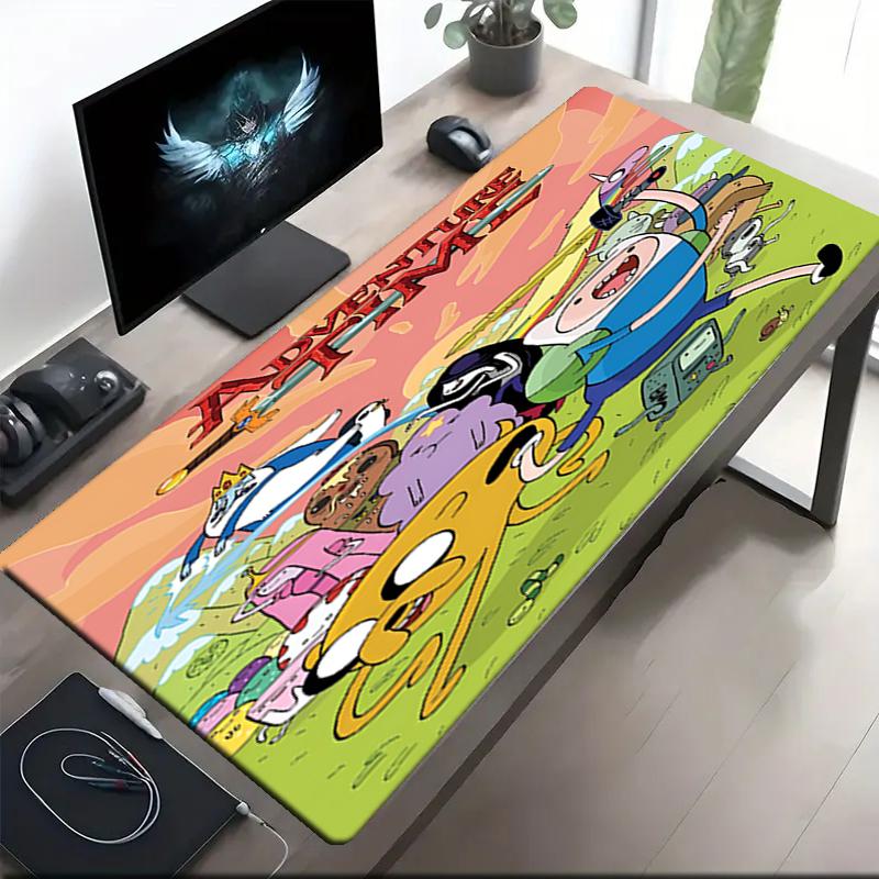 Adventure Time Theme Mouse Pad, Non Slip Rubber Base, Multifunctional Office & Home Decor, Perfect for Workspace Personalization.