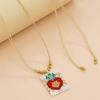 Unique Heart Shaped Beaded Necklace Crown Detail Bohemian Jewelry Gift for Women