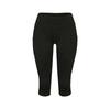Womens High-Waisted Cross-Leg Capri Yoga Pants With Side Pockets Stretchy Fitness Leggings Gym Workout Running